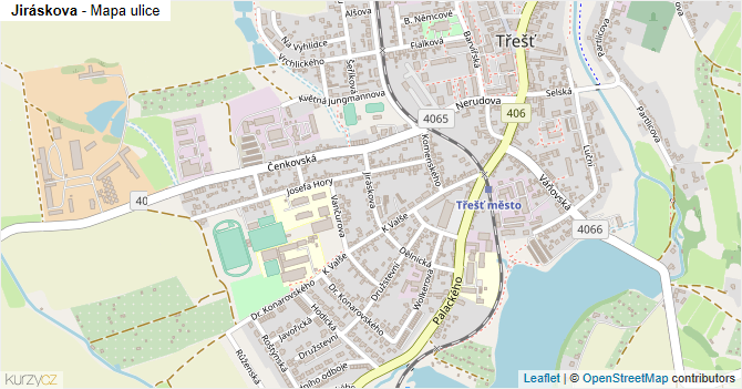 Jiráskova - mapa ulice