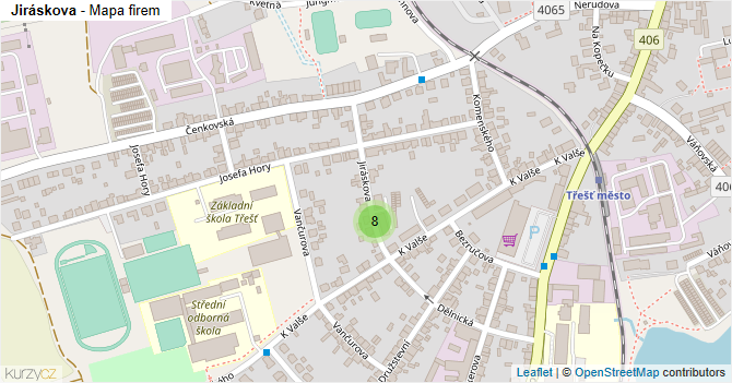 Jiráskova - mapa firem