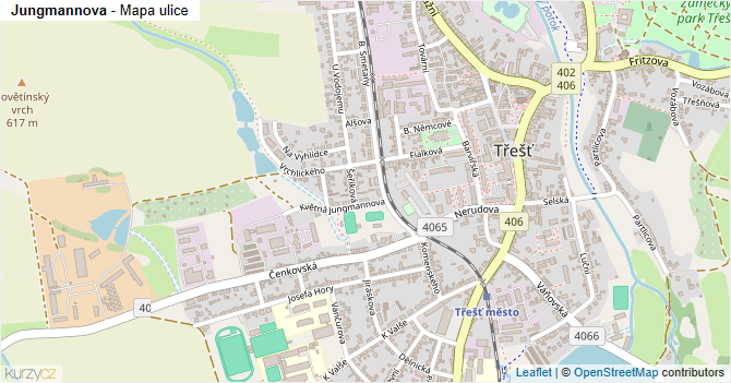 Jungmannova - mapa ulice