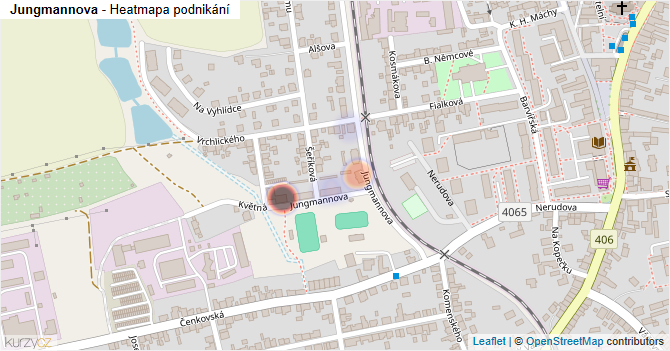 Jungmannova - mapa podnikání