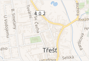 K. H. Máchy v obci Třešť - mapa ulice