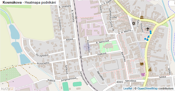 Kosmákova - mapa podnikání