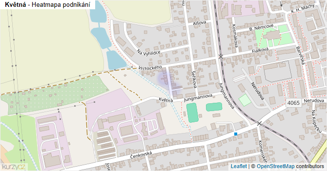 Květná - mapa podnikání