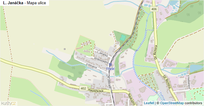 L. Janáčka - mapa ulice