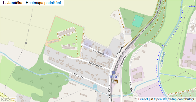 L. Janáčka - mapa podnikání