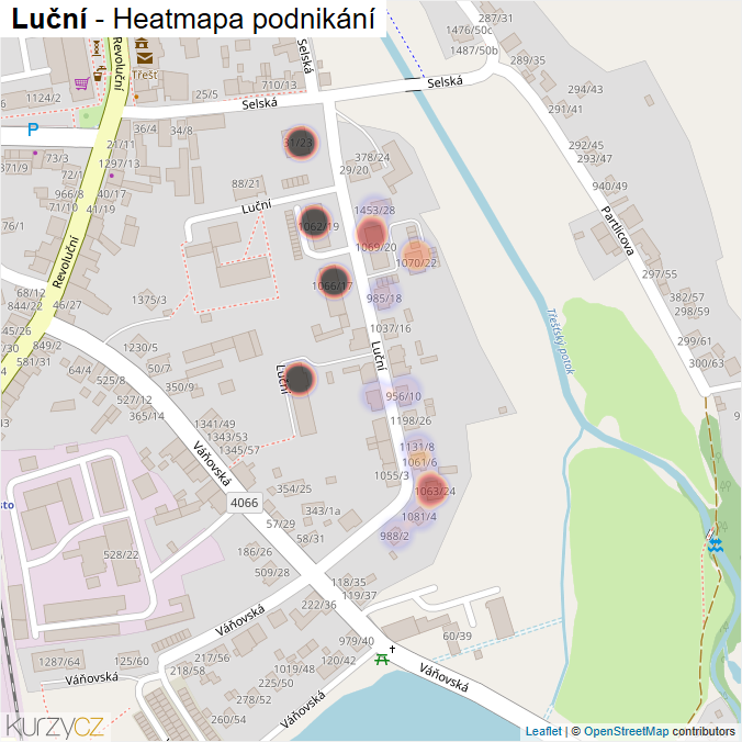 Mapa Luční - Firmy v ulici.