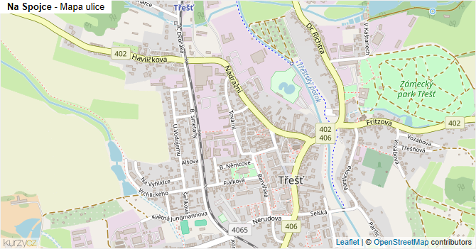 Na Spojce - mapa ulice