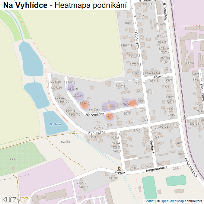 Mapa Na Vyhlídce - Firmy v ulici.