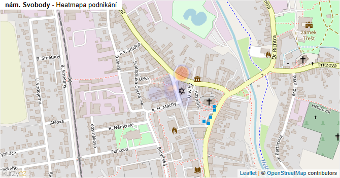 nám. Svobody - mapa podnikání