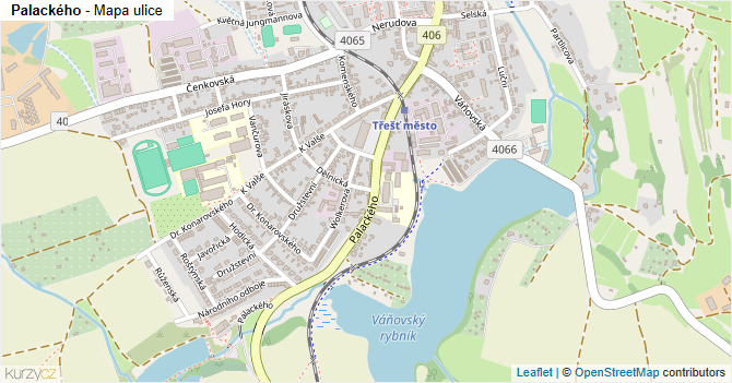 Palackého - mapa ulice