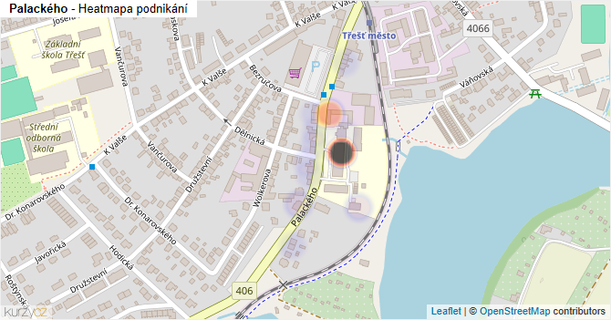 Palackého - mapa podnikání
