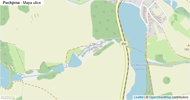 Puchýrna - mapa ulice