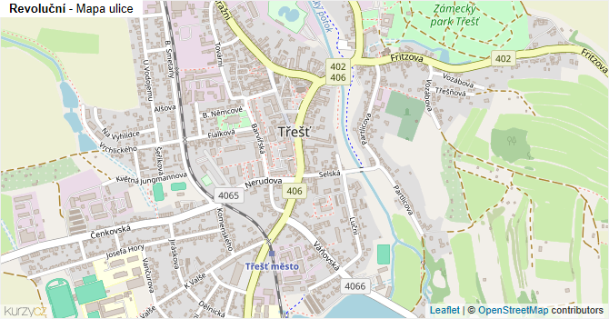 Revoluční - mapa ulice