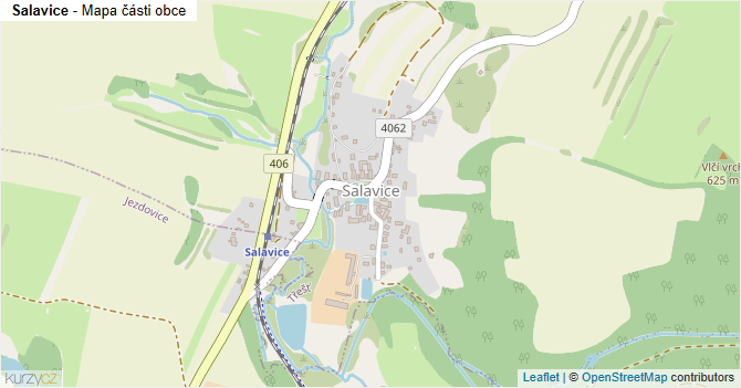Salavice - mapa části obce