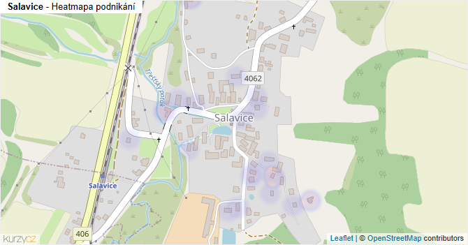 Salavice - mapa podnikání