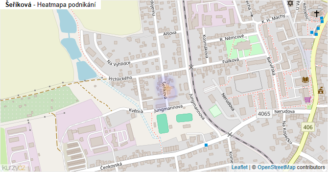 Šeříková - mapa podnikání