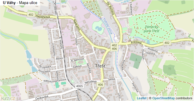 U Váhy - mapa ulice