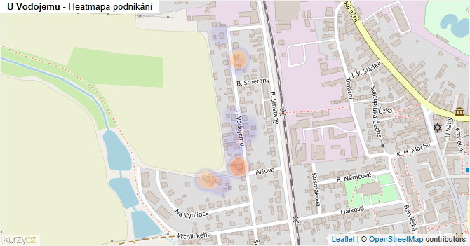 U Vodojemu - mapa podnikání