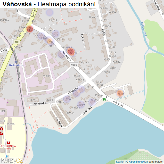Mapa Váňovská - Firmy v ulici.