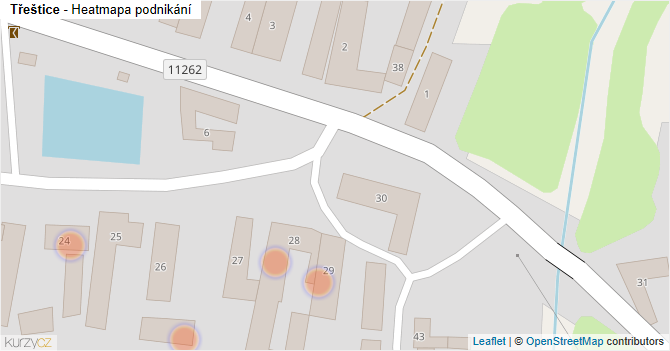 Třeštice - mapa podnikání