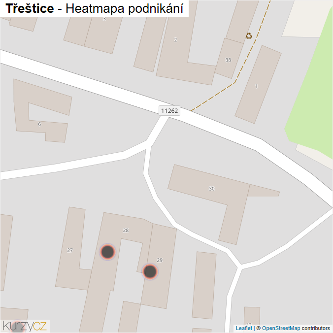 Mapa Třeštice - Firmy v obci.
