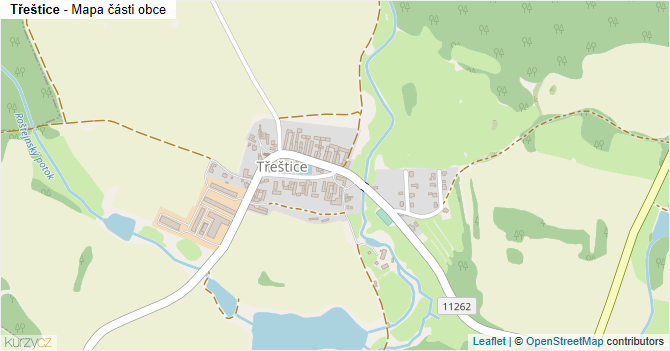 Třeštice - mapa části obce