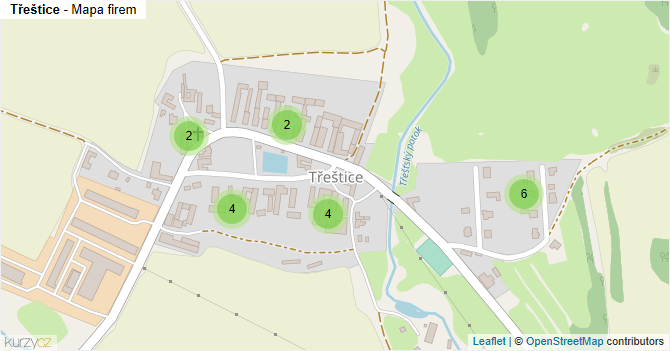 Třeštice - mapa firem
