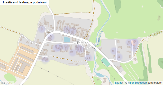 Třeštice - mapa podnikání