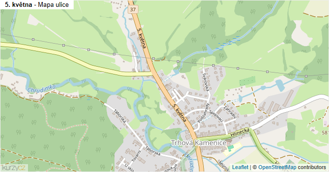 5. května - mapa ulice