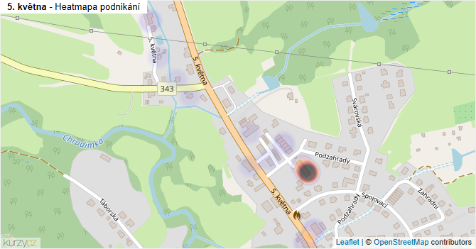 5. května - mapa podnikání