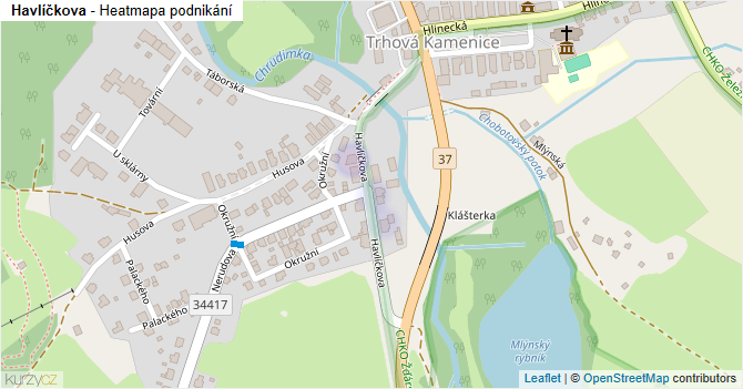 Havlíčkova - mapa podnikání