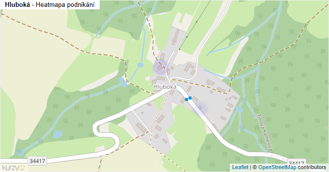 Hluboká - mapa podnikání
