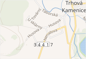 Husova v obci Trhová Kamenice - mapa ulice