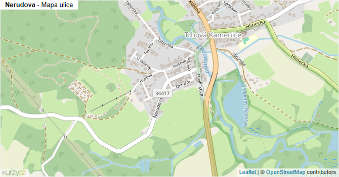 Nerudova - mapa ulice