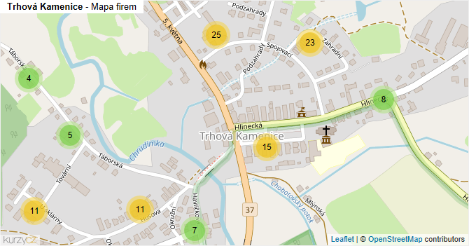 Trhová Kamenice - mapa firem