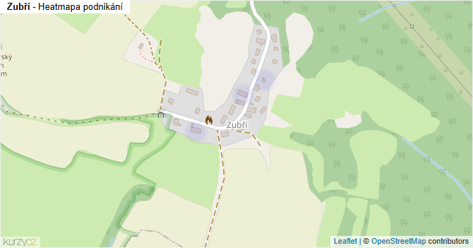 Zubří - mapa podnikání