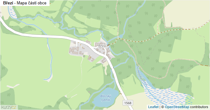 Březí - mapa části obce