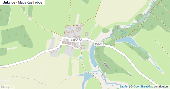 Bukvice - mapa části obce