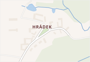 Hrádek v obci Trhové Sviny - mapa části obce