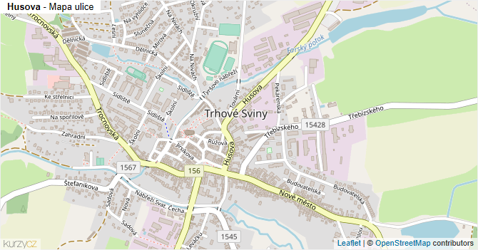 Husova - mapa ulice
