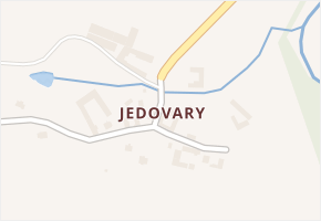 Jedovary v obci Trhové Sviny - mapa části obce