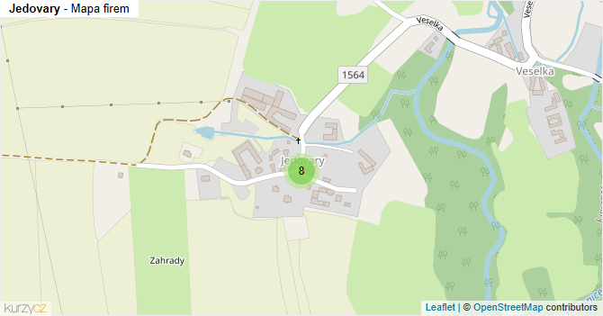 Jedovary - mapa firem