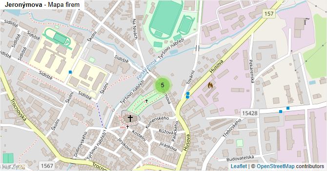 Jeronýmova - mapa firem