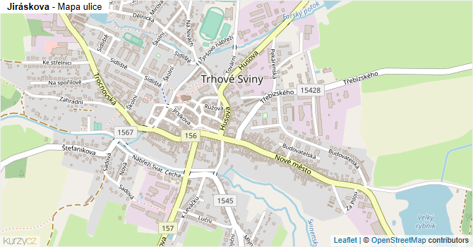 Jiráskova - mapa ulice
