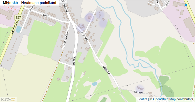 Mlýnská - mapa podnikání