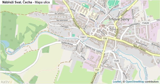 Nábřeží Svat. Čecha - mapa ulice
