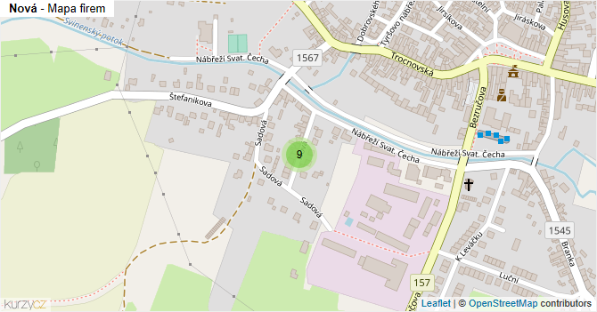 Nová - mapa firem