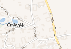 Otěvěk v obci Trhové Sviny - mapa části obce