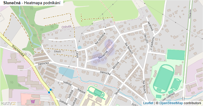 Slunečná - mapa podnikání