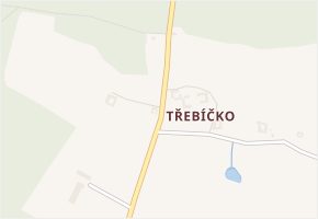 Třebíčko v obci Trhové Sviny - mapa části obce